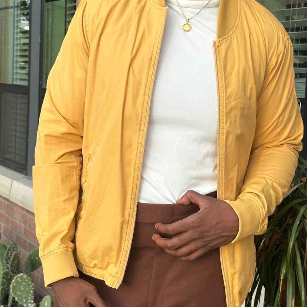 armani exchange yellow bomber jacket 5a0c